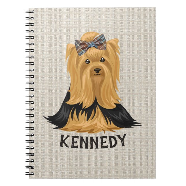 Yorkie Puppy | Dog Yorkshire Terrier Personalised Notebook (Front)