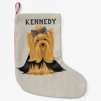 Yorkie Puppy | Dog Yorkshire Terrier Personalised Small Christmas Stocking