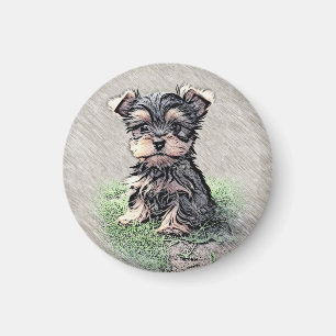 Yorkie, Puppy,pet Magnet