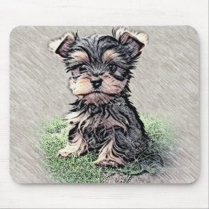Yorkie, Puppy,pet Mouse Mat