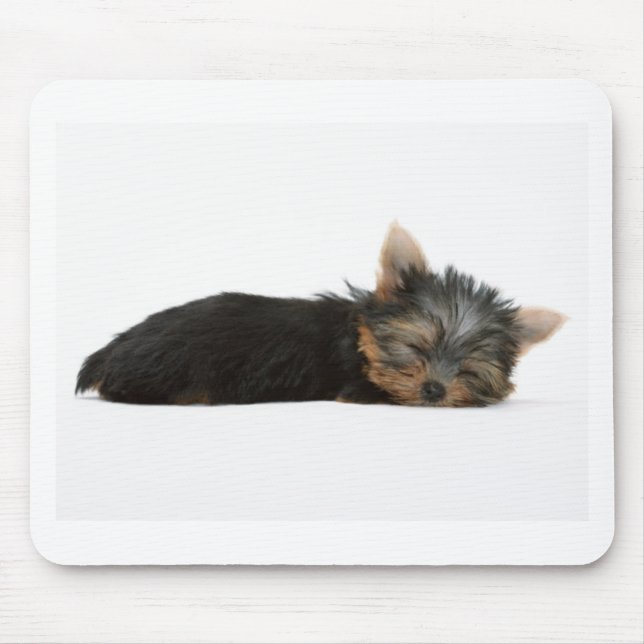 Yorkie Puppy Sleeping Mouse Mat (Front)