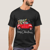 Yorkie Red Truck Christmas Santa Hat Dog Xmas