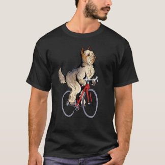 Yorkie Riding Bicycle Cute Biker Cyclist T-Shirt