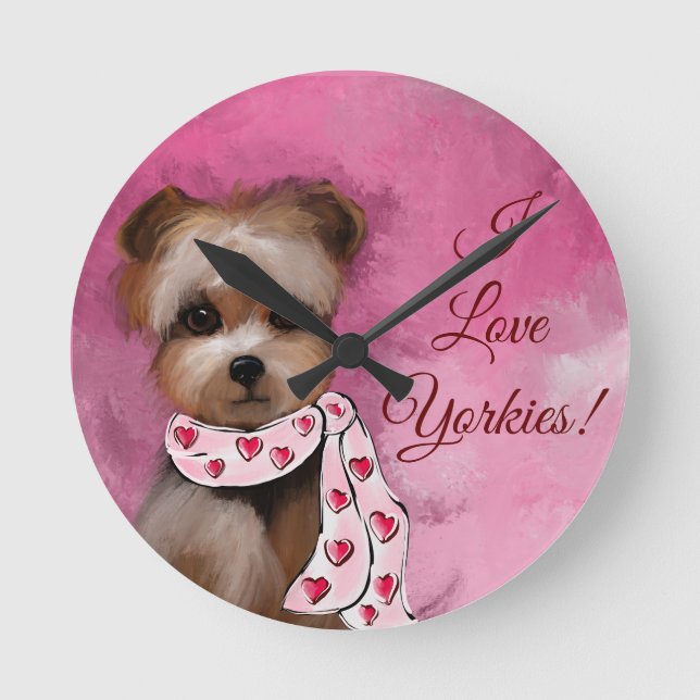 YORKIE           ROUND CLOCK (Front)
