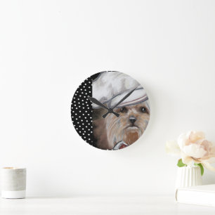 Yorkie Round Clock