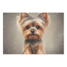 Yorkie Snowy Moment Christmas Cute