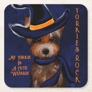 YORKIE       SQUARE PAPER COASTER
