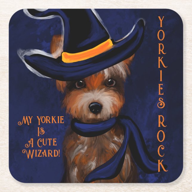 YORKIE       SQUARE PAPER COASTER (Front)