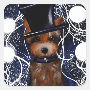 YORKIE            SQUARE STICKER