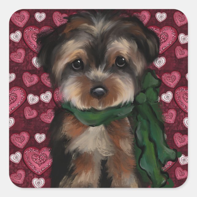 YORKIE                  SQUARE STICKER (Front)