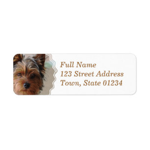 Yorkie Terrier Mailing Label