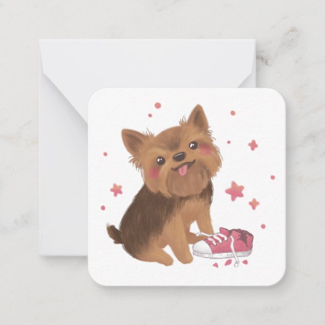 Yorkie the Cutest Trouble Maker Card (Front)