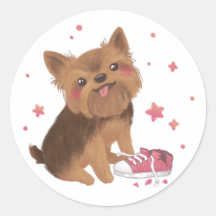 Yorkie the Cutest Trouble Maker Classic Round Sticker