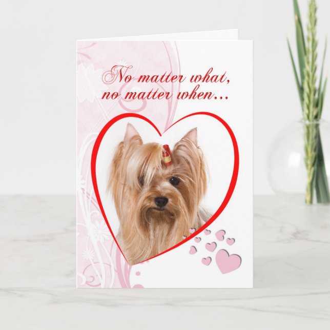 Yorkie Valentine Holiday Card (Front)