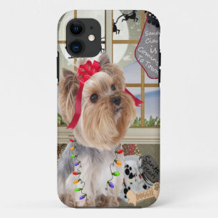 Yorkie Watches For Santa iPhone 11 Case