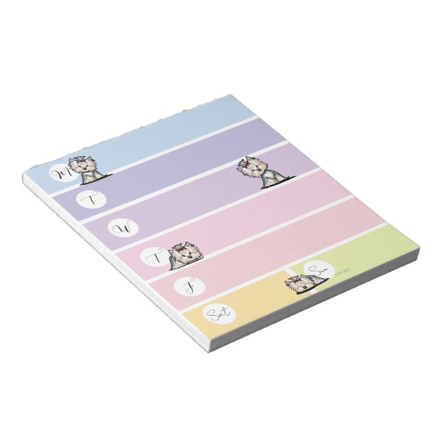 Yorkie Weekly Planner Notepad (Angled)