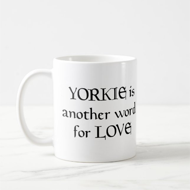 yorkie word coffee mug (Left)