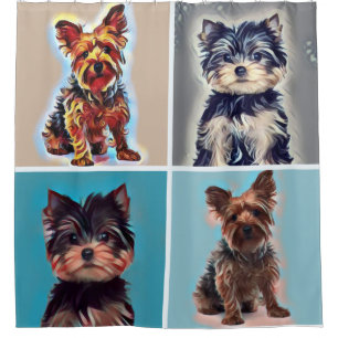 Yorkie Yorkshire Dog Shower Curtain