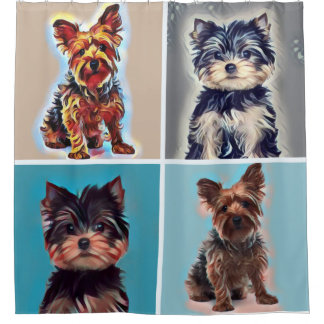 Yorkie Yorkshire Dog Shower Curtain