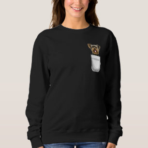 Yorkie Yorkshire Terrier Puppy Dog In Your Pocket Sweatshirt
