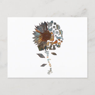 Yorkie You Are My World Sunflower Graphic Yorkie Postcard