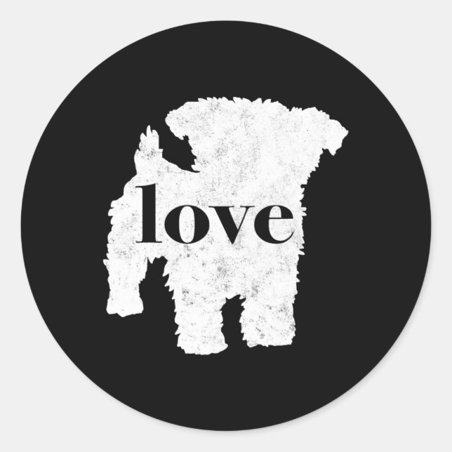 Yorkiepoo Love Style Classic Round Sticker (Front)