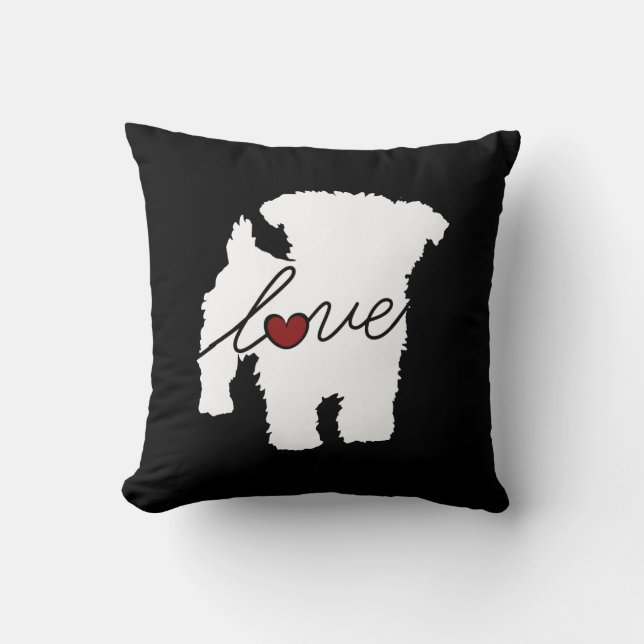 Yorkiepoo (Yorkie / Poodle) Love Cushion (Front)