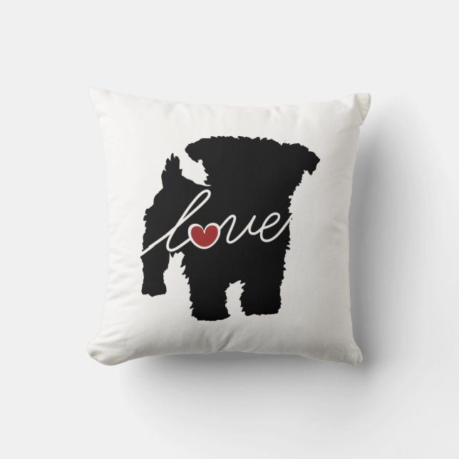 Yorkiepoo (Yorkie / Poodle) Love Cushion (Front)