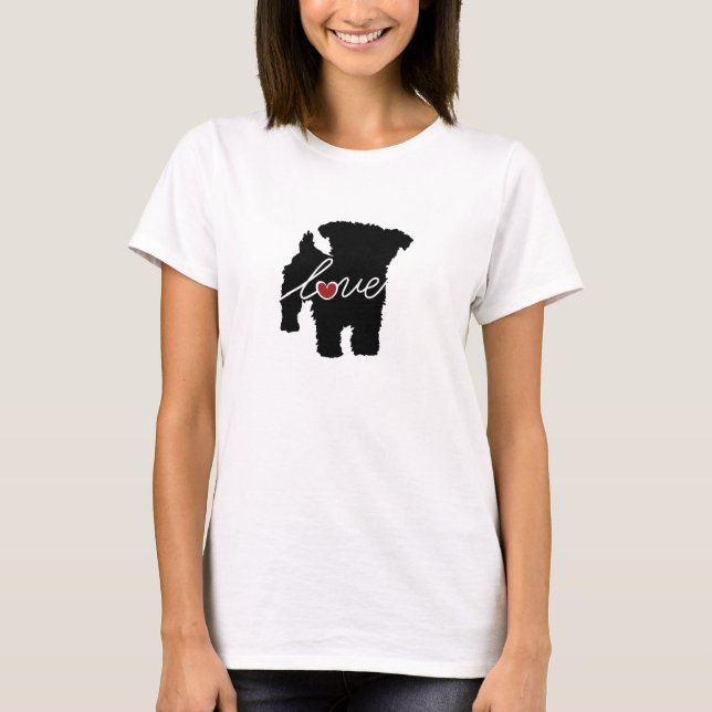 Yorkiepoo (Yorkie / Poodle) Love T-Shirt (Front)