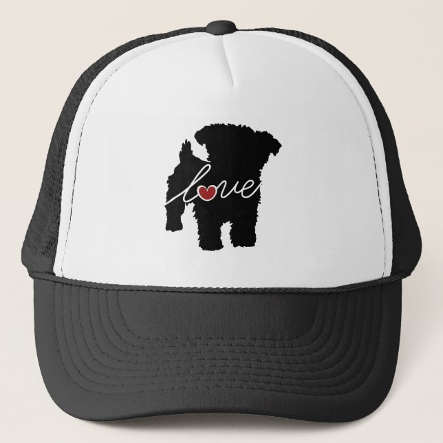 Yorkiepoo (Yorkie / Poodle) Love Trucker Hat (Front)