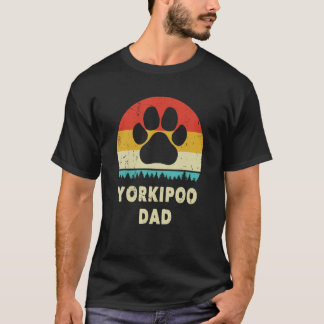 Yorkipoo Dad For Men Yorkipoo Dog Vintage T-Shirt