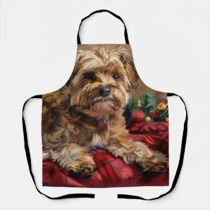 Yorkipoo Dog Christmas Festive Apron