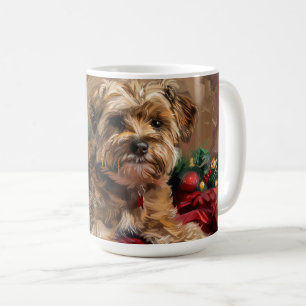 Yorkipoo Dog Christmas Festive Coffee Mug