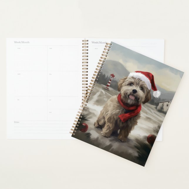 Yorkipoo Dog in Snow Christmas Planner (Display)