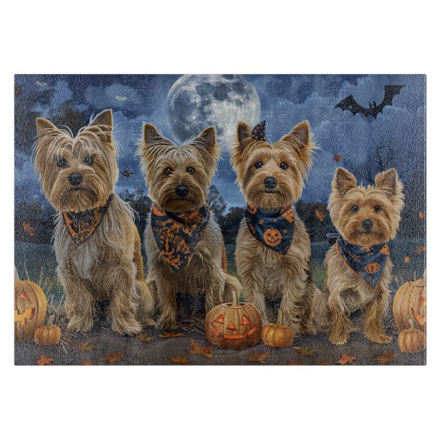 Yorkipoo Halloween Spooky  Cutting Board (Front)