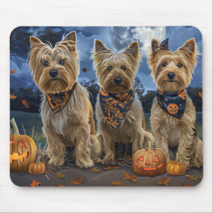 Yorkipoo Halloween Spooky Mouse Mat