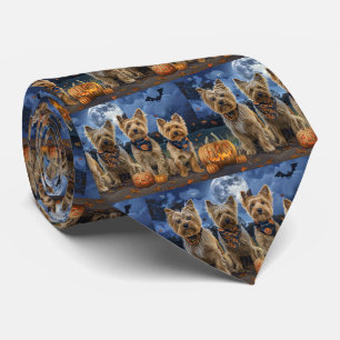 Yorkipoo Halloween Spooky  Tie