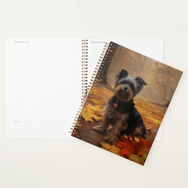 Yorkipoo in Autumn Leaves Fall Inspire Planner (Display)