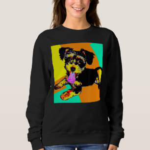 Yorkipoo puppy cute pup doggy multicolored Yorkipo Sweatshirt