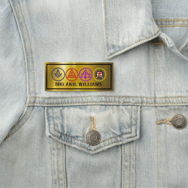 Yorkrite mason name tag (In Situ)