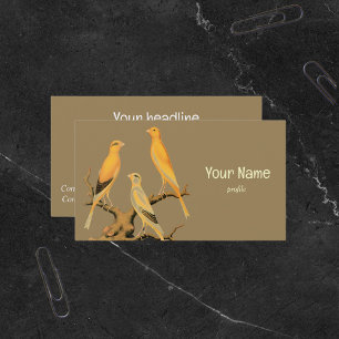 Yorkshire Canary Vintage Business Card