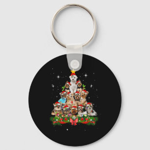 Yorkshire Christmas Dog Tree Funny Dog Tees Christ Key Ring