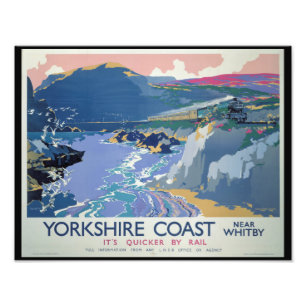 Yorkshire Coast by Whitby England Photo Print