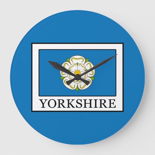Yorkshire County England Large Clock (Front)