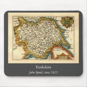 Yorkshire County England Old Antiquarian Atlas Map Mouse Mat