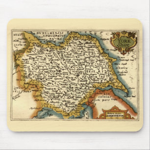 Yorkshire County England Old Antiquarian Atlas Map Mouse Mat