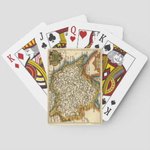 Yorkshire County England Old Antiquarian Atlas Map Playing Cards