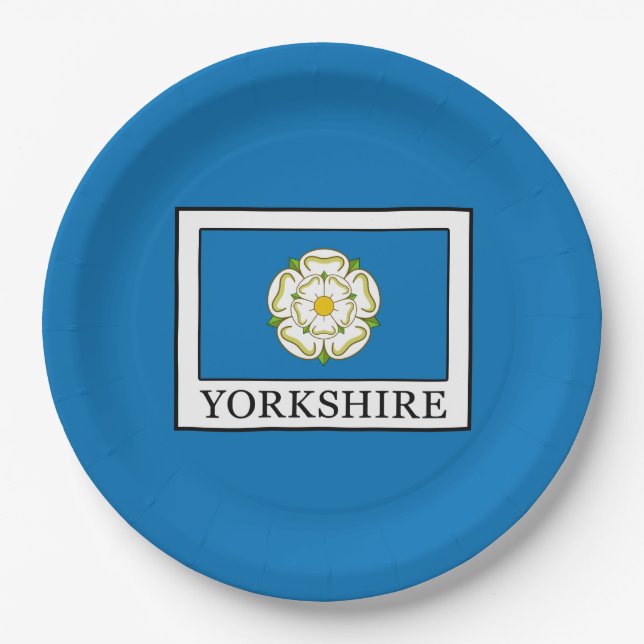 Yorkshire County England Paper Plate (Front)