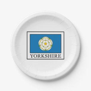 Yorkshire County England Paper Plate