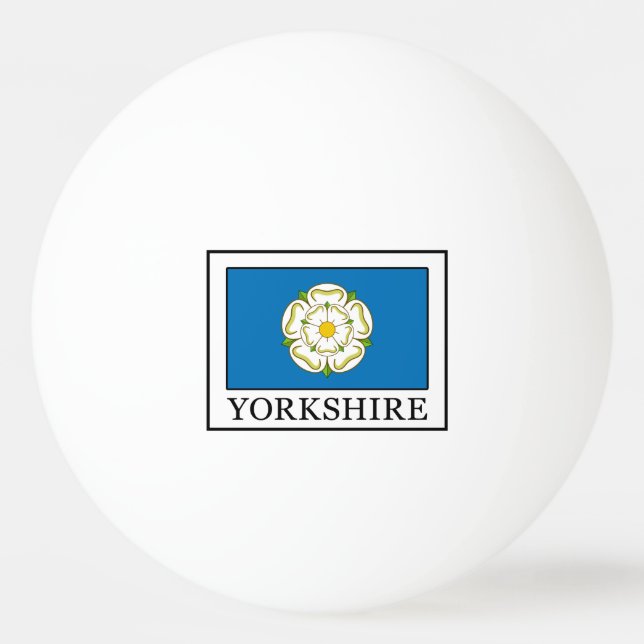 Yorkshire County England Ping Pong Ball (Front)